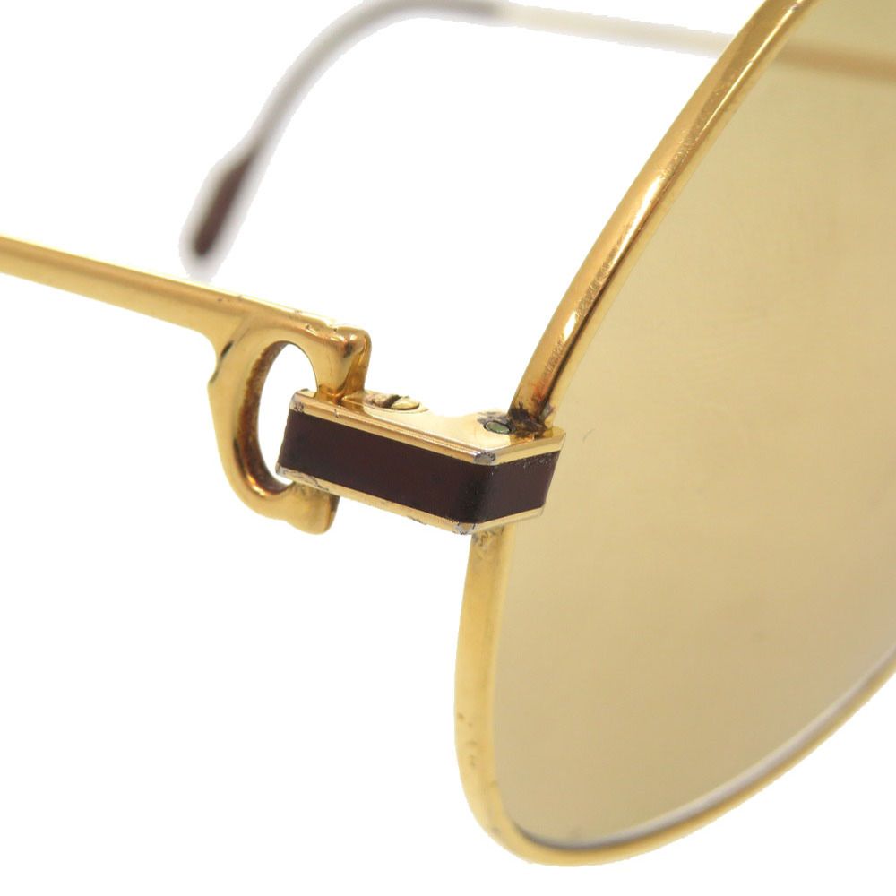 Cartier Teardrop Metal Gold Bordeaux Sunglasses Eyewear — view 4