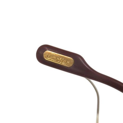 Cartier Teardrop Metal Gold Bordeaux Sunglasses Eyewear — view 3