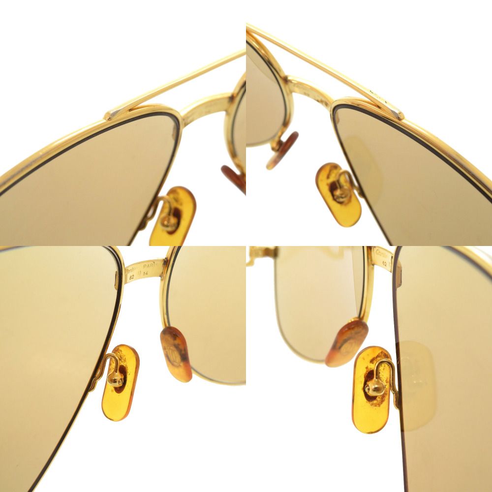 Cartier Teardrop Metal Gold Bordeaux Sunglasses Eyewear — view 7