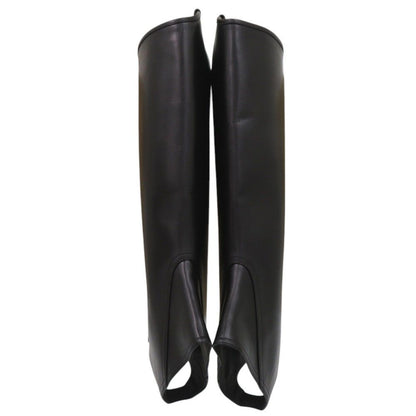 Dior Long Boots Cover 38 Gunmetal Leather Black Shoes — view 2