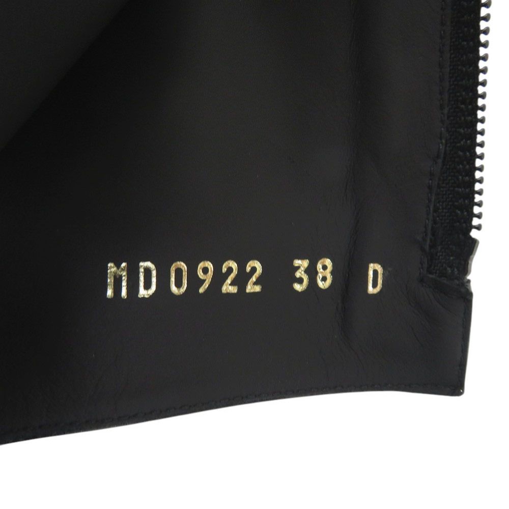 Dior Long Boots Cover 38 Gunmetal Leather Black Shoes — view 7