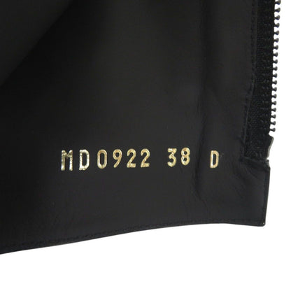 Dior Long Boots Cover 38 Gunmetal Leather Black Shoes — view 7