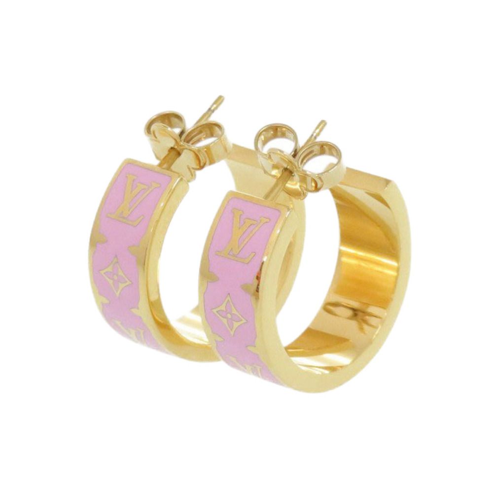 Louis Vuitton Earrings Nanogram Enamel Metal Pink