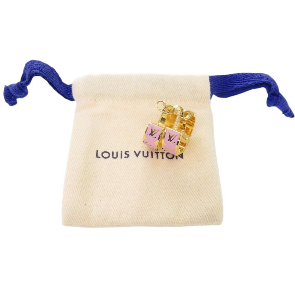 Louis Vuitton Earrings Nanogram Enamel Metal Pink — view 2