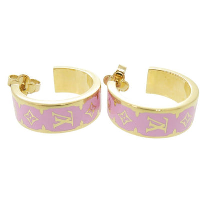 Louis Vuitton Earrings Nanogram Enamel Metal Pink — view 4