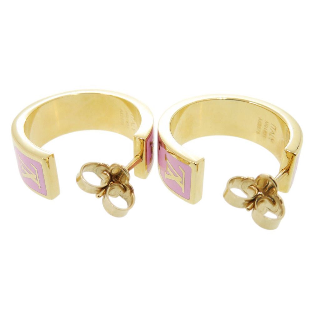 Louis Vuitton Earrings Nanogram Enamel Metal Pink — view 5