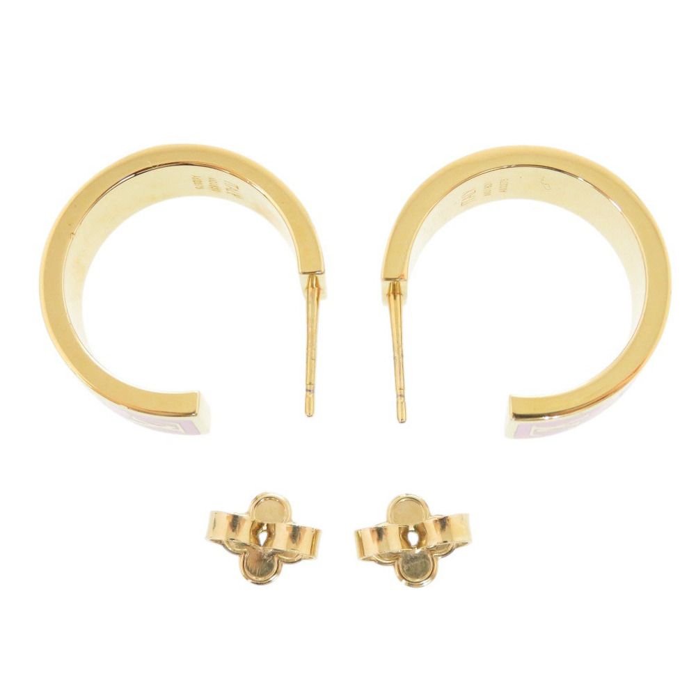Louis Vuitton Earrings Nanogram Enamel Metal Pink — view 6