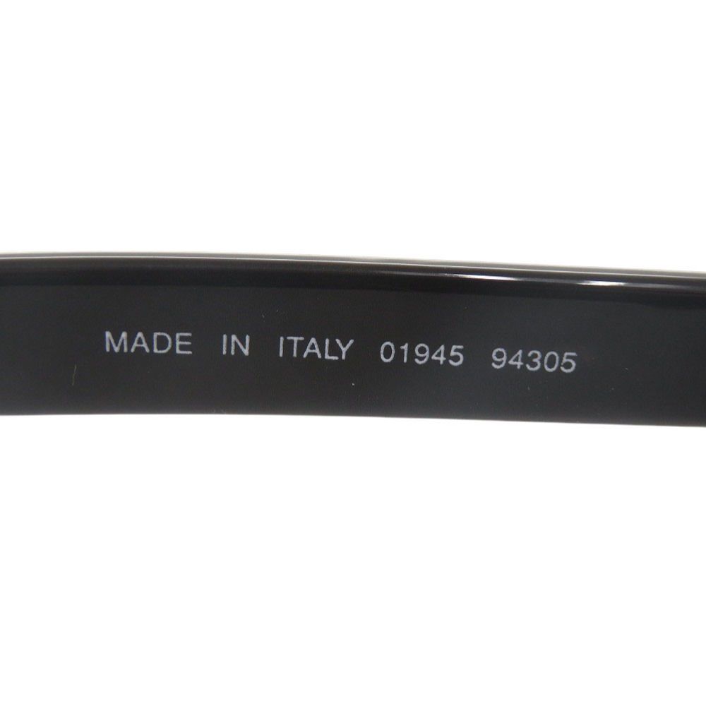 Chanel Vintage CC Logo Round Acetate Black Sunglasses Eyewear — view 6