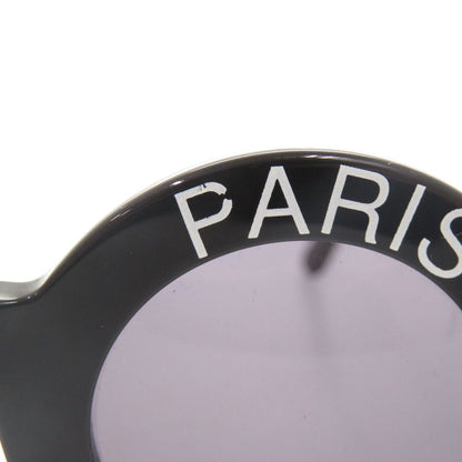 Chanel Vintage CC Logo Round Acetate Black Sunglasses Eyewear — view 7