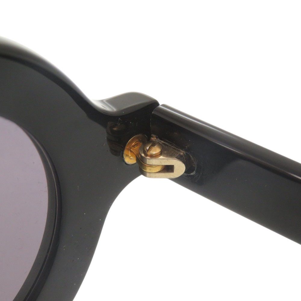 Chanel Vintage CC Logo Round Acetate Black Sunglasses Eyewear — view 9
