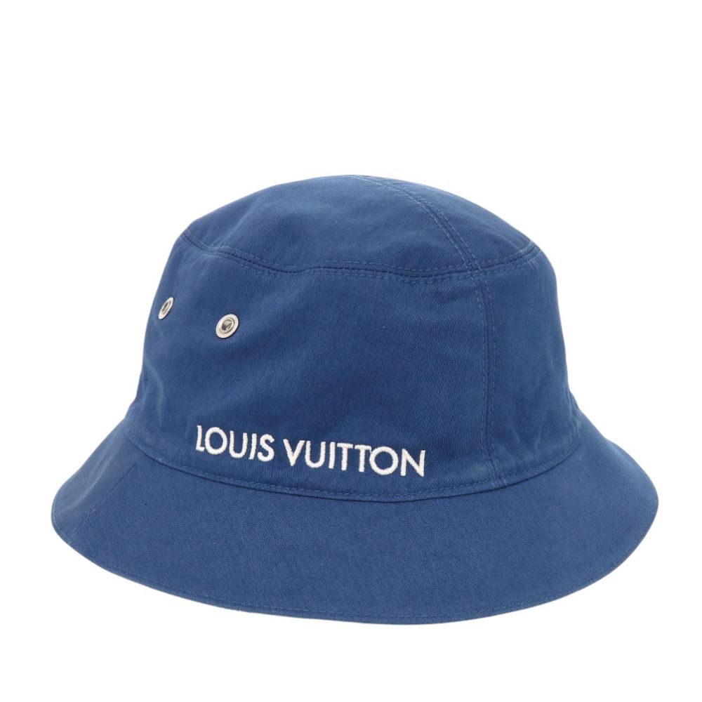 Louis Vuitton Bucket Hat Monogram Essential Reversible Cotton Blue Hat — view 7