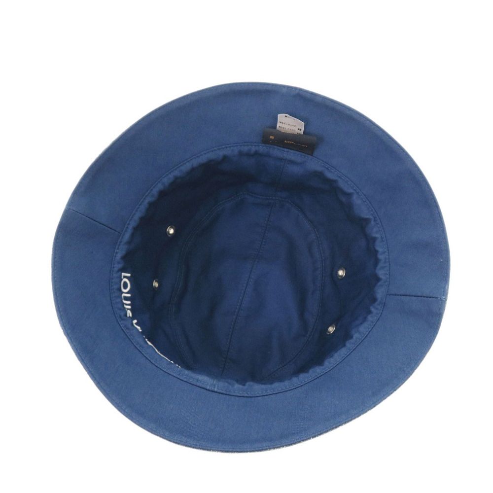 Louis Vuitton Bucket Hat Monogram Essential Reversible Cotton Blue Hat — view 6