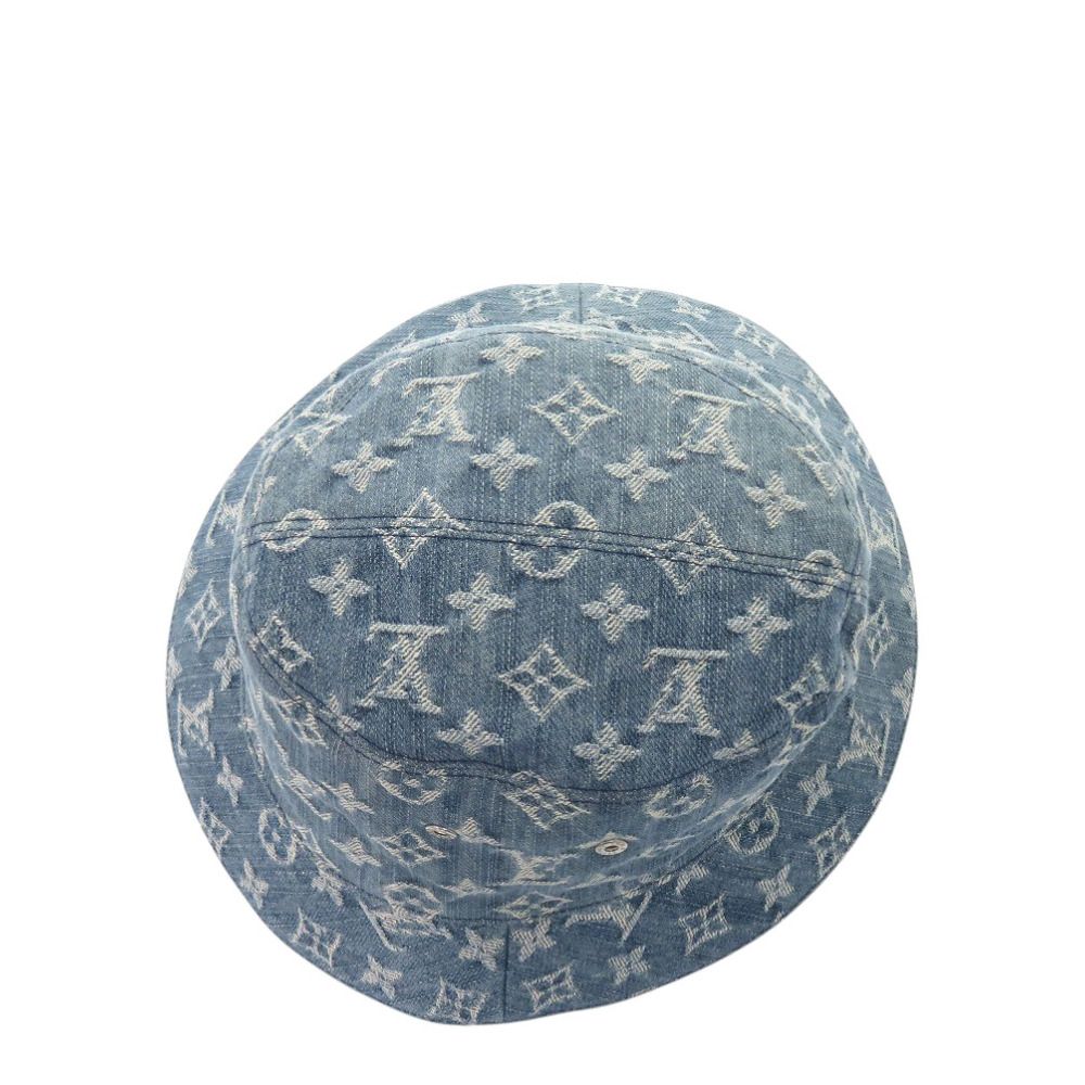 Louis Vuitton Bucket Hat Monogram Essential Reversible Cotton Blue Hat — view 5