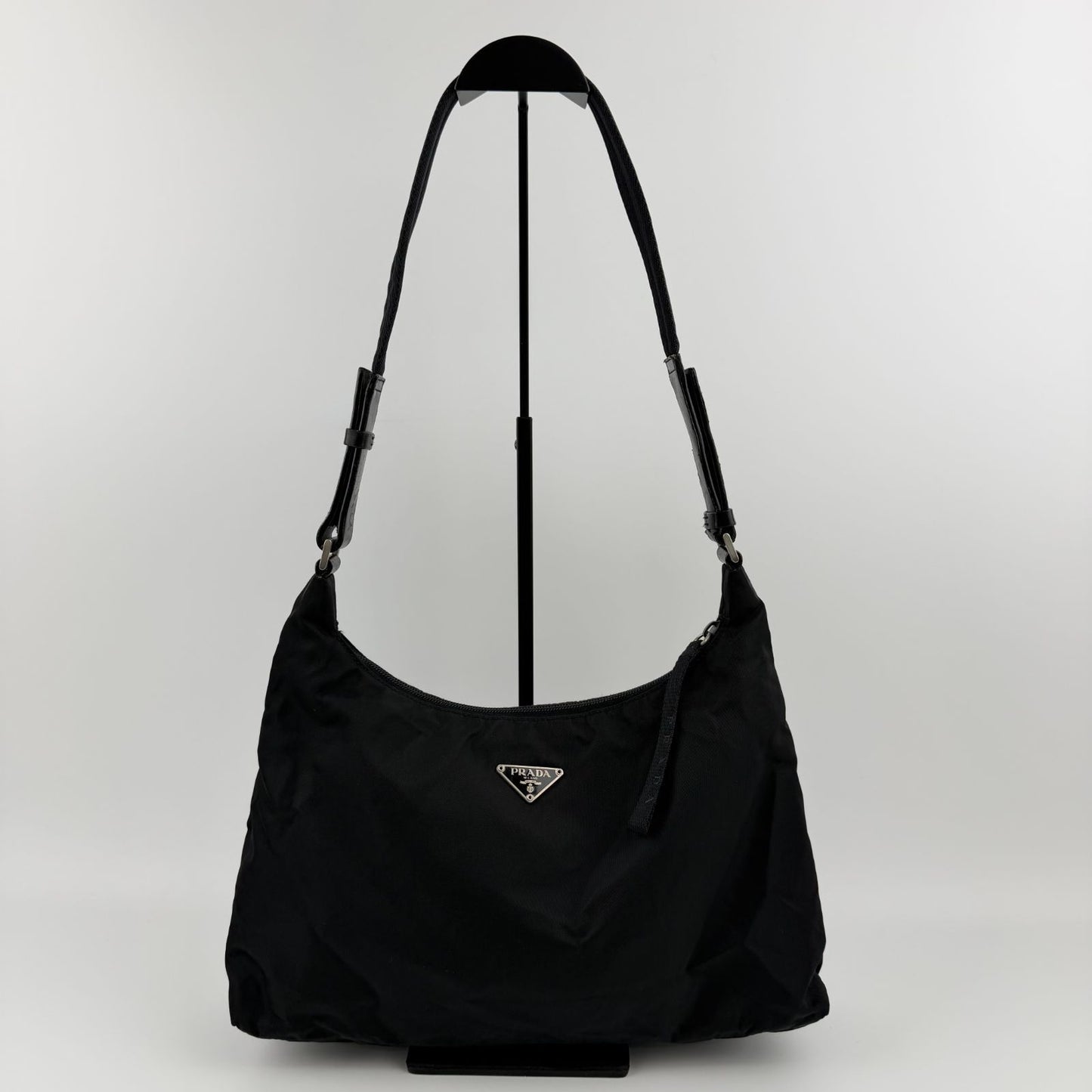 Prada Shoulder Bag Black Nylon Vintage — view 2