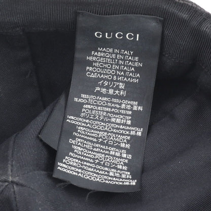 Gucci GG Canvas Sherry Line Baseball Cap Hat Black Ree — view 7