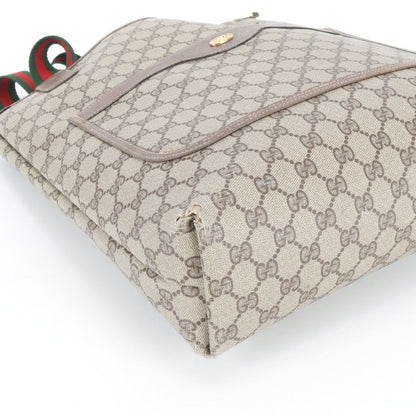Gucci GG Supreme Sherry Line Leather Tote Shoulder Business Document Ene — view 4