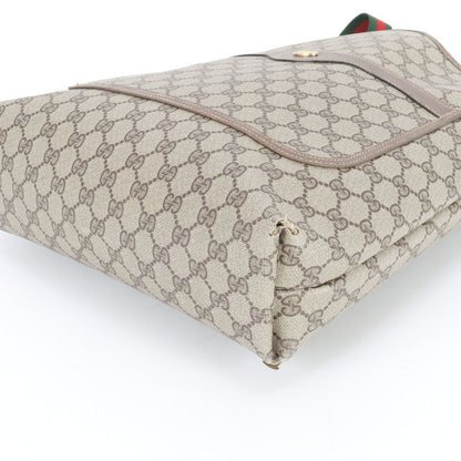 Gucci GG Supreme Sherry Line Leather Tote Shoulder Business Document Ene — view 6