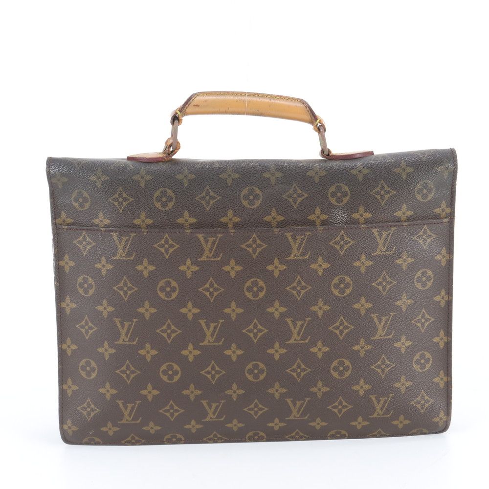 Louis Vuitton Monogram Serviette Conseil Leather Business Document Briefcase Ene — view 3