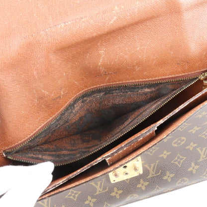 Louis Vuitton Monogram Serviette Conseil Leather Business Document Briefcase Ene — view 9