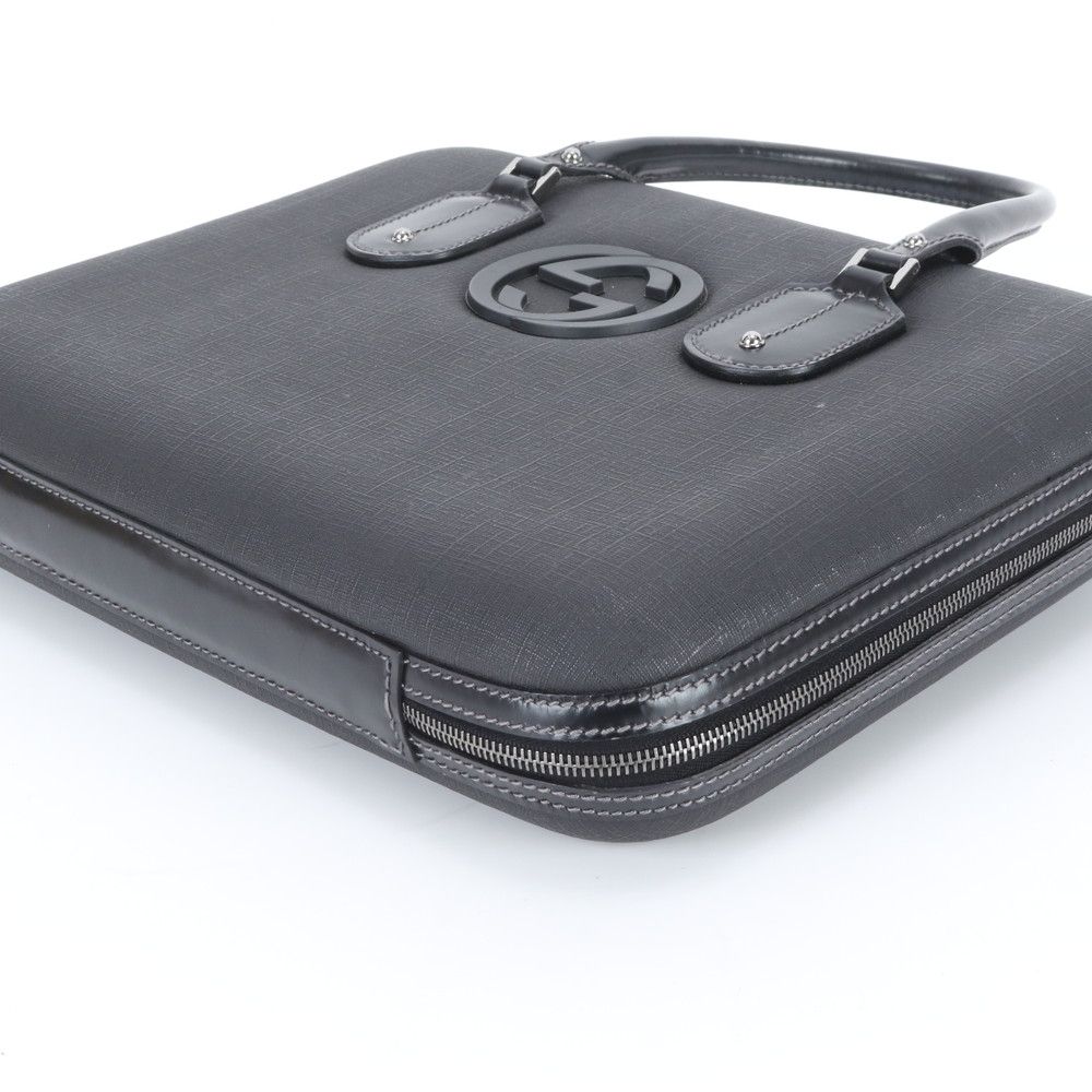 Gucci Interlocking Leather Business Document Briefcase Tote Ene — view 6