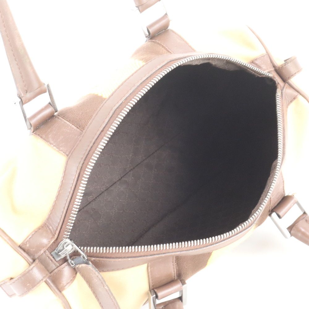 Gucci 000 Leather Handbag Tote Brown Mne — view 7