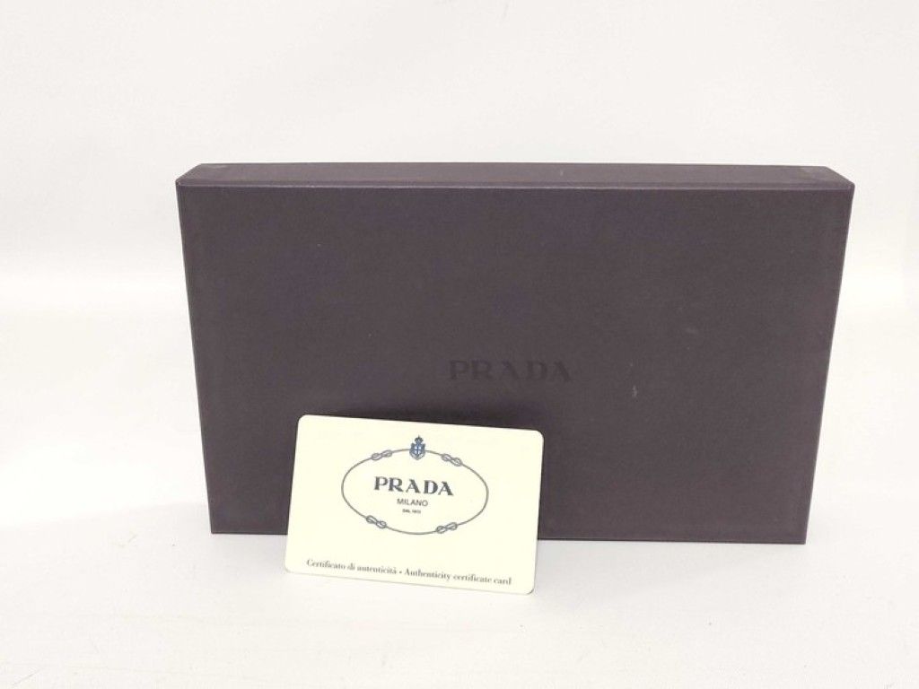 Prada Wallet Triangle Logo Black Nylon Silver — view 7