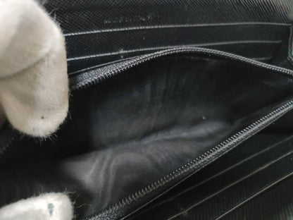 Prada Wallet Triangle Logo Black Nylon Silver — view 8
