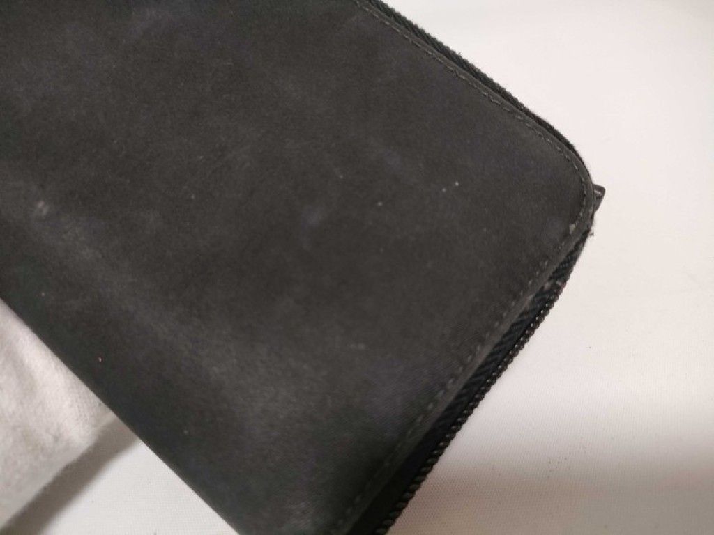 Prada Wallet Triangle Logo Black Nylon Silver — view 4