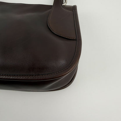 Prada Shoulder Bag Brown Leather Vintage — view 8