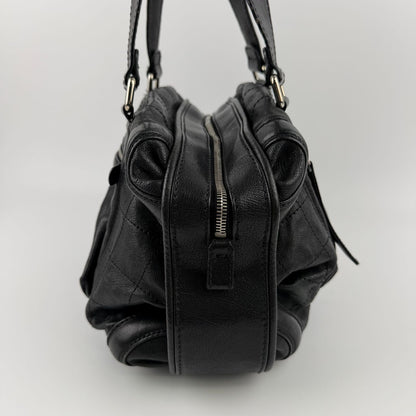 Chanel CC Logo Shoulder Bag Tote Black Leather 11 Vintage — view 5