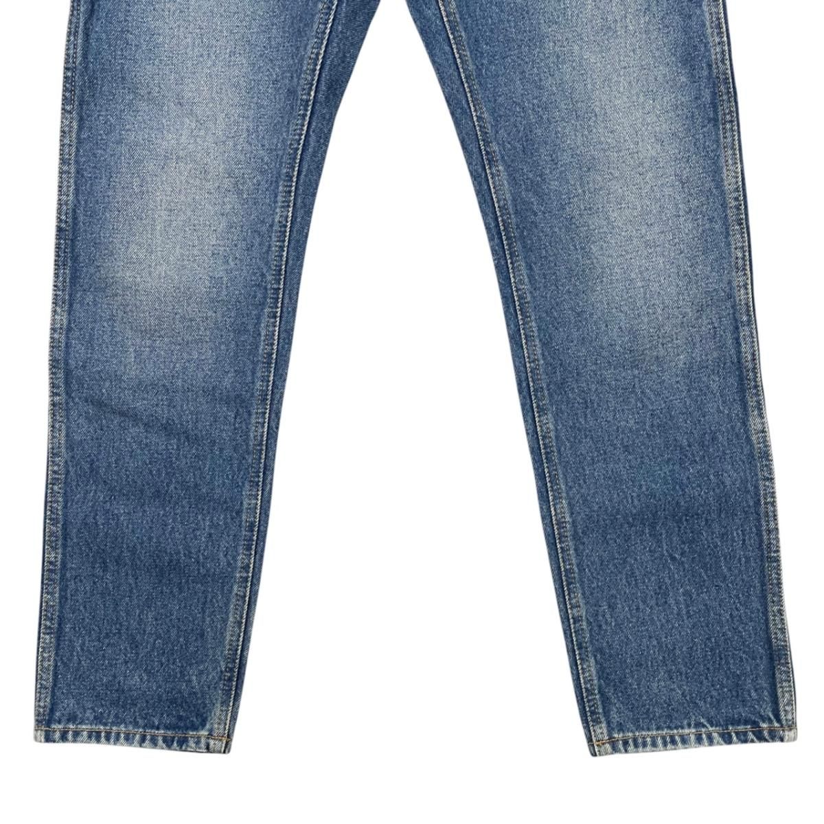 Gucci Pants Straight Denim Jeans 30 Cotton Logo Patch Blue — view 4