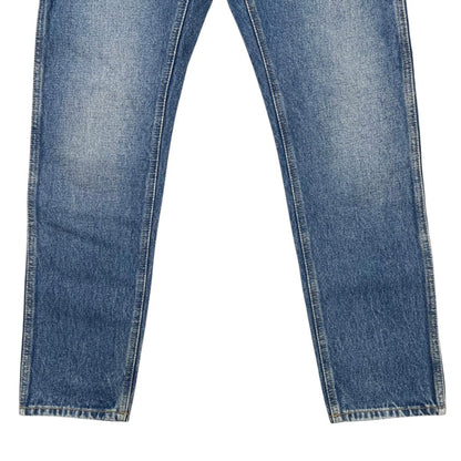 Gucci Pants Straight Denim Jeans 30 Cotton Logo Patch Blue — view 4