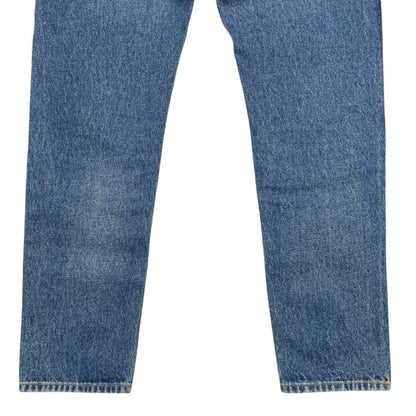 Gucci Pants Straight Denim Jeans 30 Cotton Logo Patch Blue — view 6