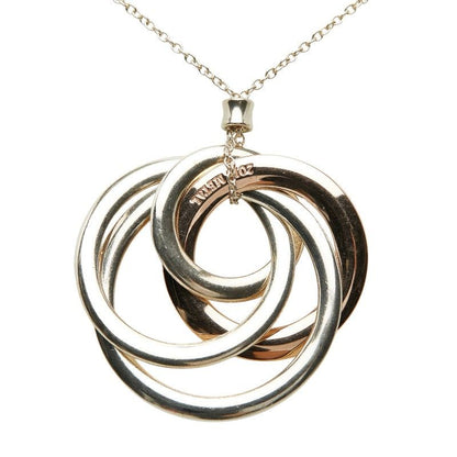 Tiffany & Co Interlocking Circle Necklace Silver Metal — view 2