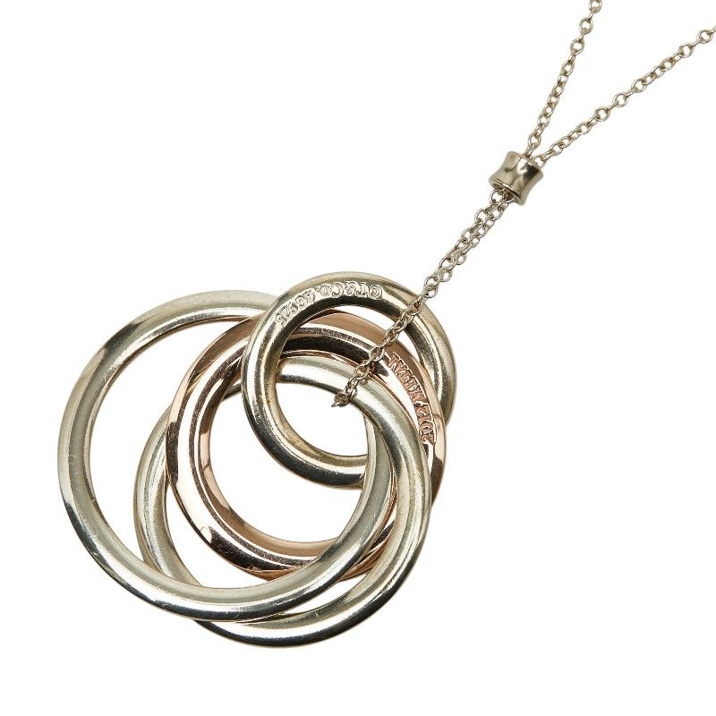 Tiffany & Co Interlocking Circle Necklace Silver Metal