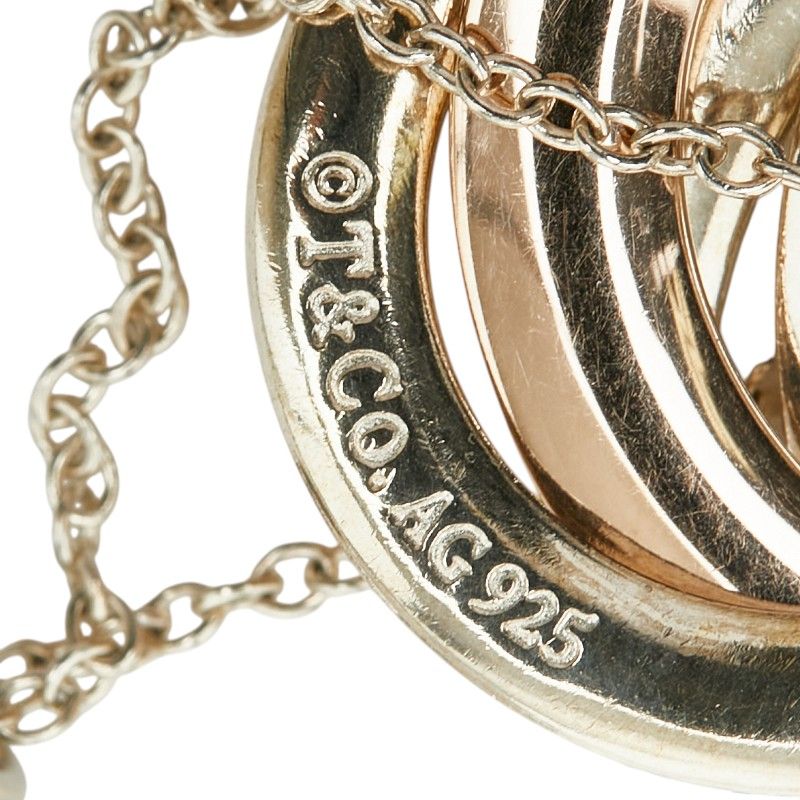 Tiffany & Co Interlocking Circle Necklace Silver Metal — view 7