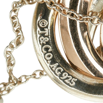 Tiffany & Co Interlocking Circle Necklace Silver Metal — view 7