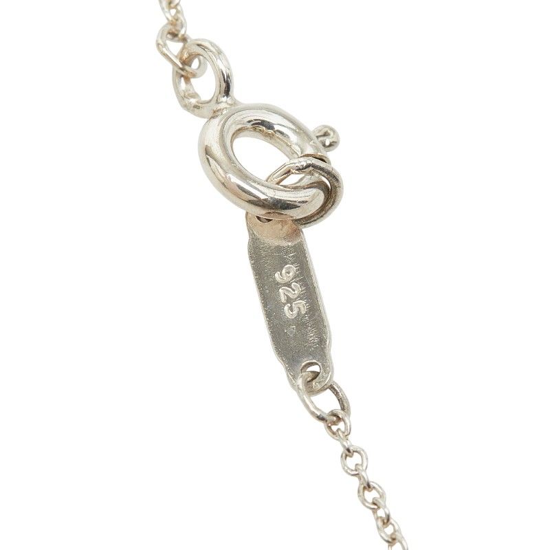 Tiffany & Co Heart Key Motif Pendant Necklace Silver Cobalt Blue — view 6