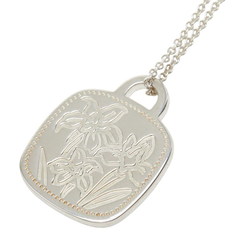 Tiffany & Co GO Marathon Spray Mom Necklace Silver