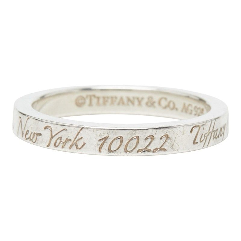 Tiffany & Co Notes Narrow New York Ring Silver