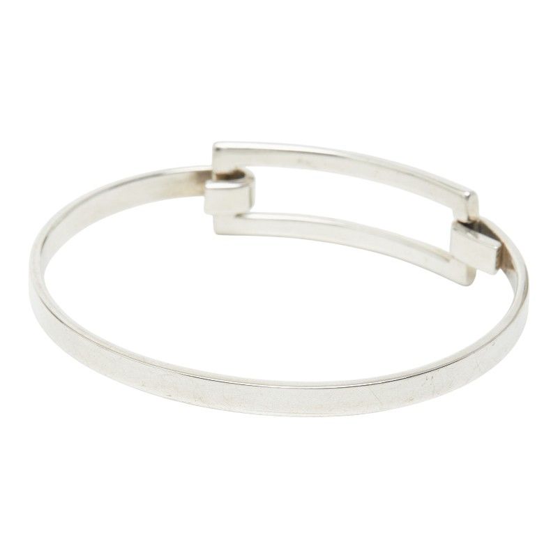 Tiffany & Co Open Rectangle Square Bracelet Bangle Silver — view 2