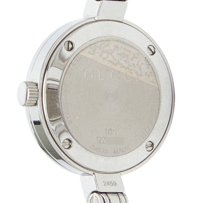 Gucci Garnet Bezel Watch Bangle 105 Stainless Steel — view 4