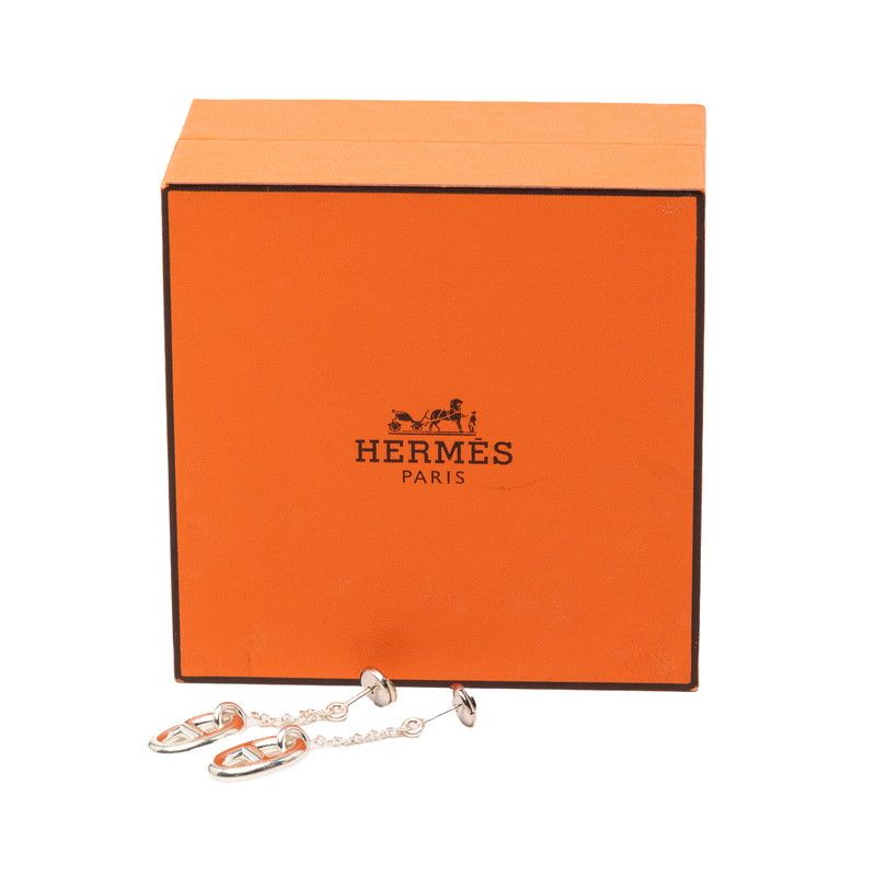 Hermes Chaine D'ancre Earrings Silver — view 5