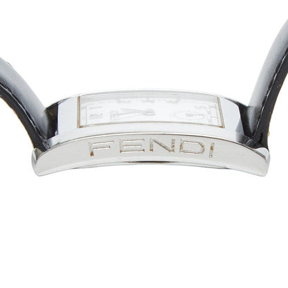Fendi Classico Watch Silver Black Stainless Steel Leather — view 6