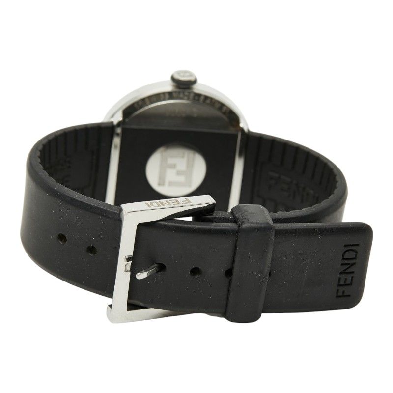 Fendi Busla Watch Black Silver Stainless Steel Rubber — view 4