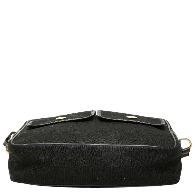 Celine C Macadam Shoulder Bag Black Canvas Leather — view 3