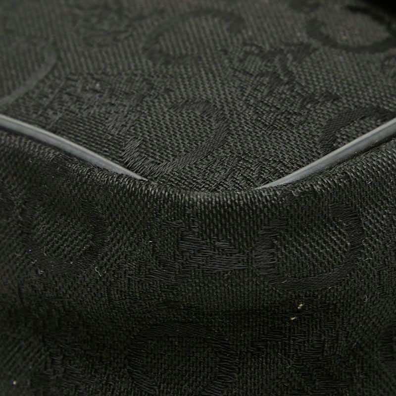 Celine C Macadam Shoulder Bag Black Canvas Leather — view 4