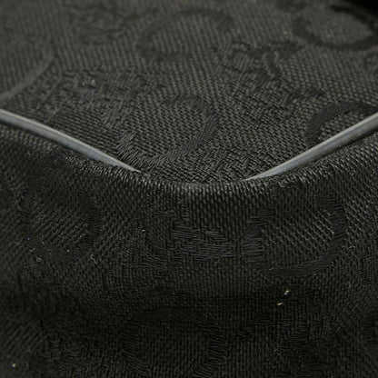 Celine C Macadam Shoulder Bag Black Canvas Leather — view 4