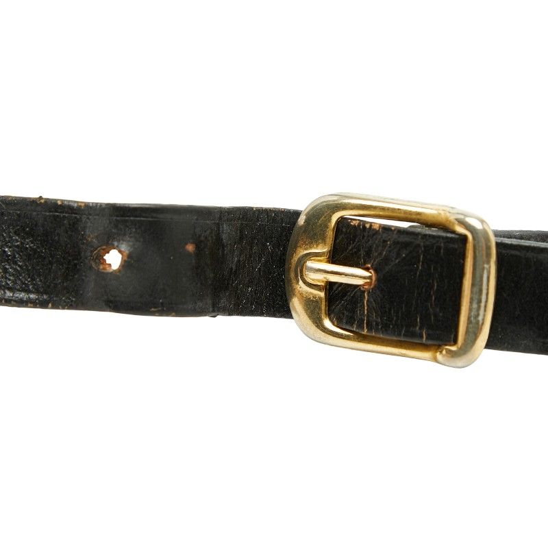 Celine C Macadam Shoulder Bag Black Canvas Leather — view 8