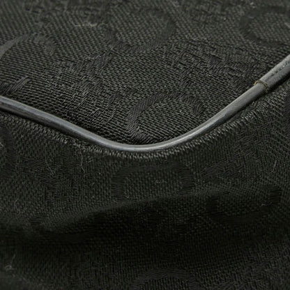 Celine C Macadam Shoulder Bag Black Canvas Leather — view 6